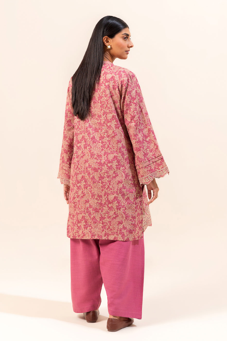 2 PIECE EMBROIDERED KHADDAR SUIT-CARDINAL GLEAM (UNSTITCHED)