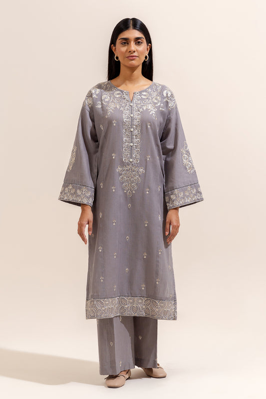 2 PIECE EMBROIDERED KHADDAR SUIT-PERSIAN PEARL (UNSTITCHED)