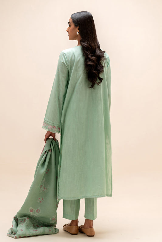 3 PIECE EMBROIDERED KHADDAR SUIT-MINT COLLISION (UNSTITCHED)