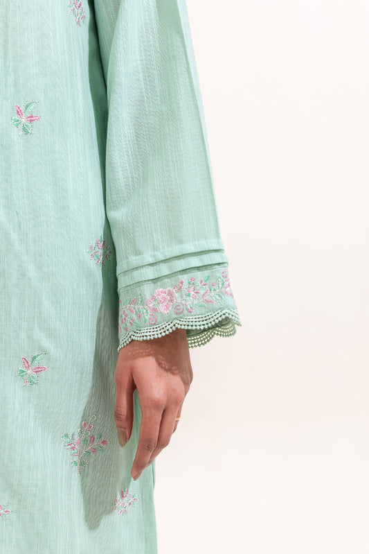 2 PIECE EMBROIDERED KHADDAR SUIT-MINT COLLISION (UNSTITCHED)