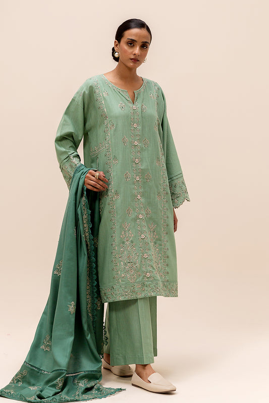 3 PIECE EMBROIDERED KHADDAR SUIT-FERN BLISS (UNSTITCHED)