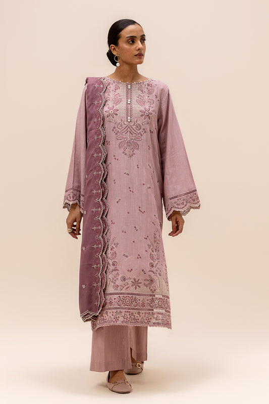 3 PIECE EMBROIDERED KHADDAR SUIT-BRITTANY ROSE (UNSTITCHED)