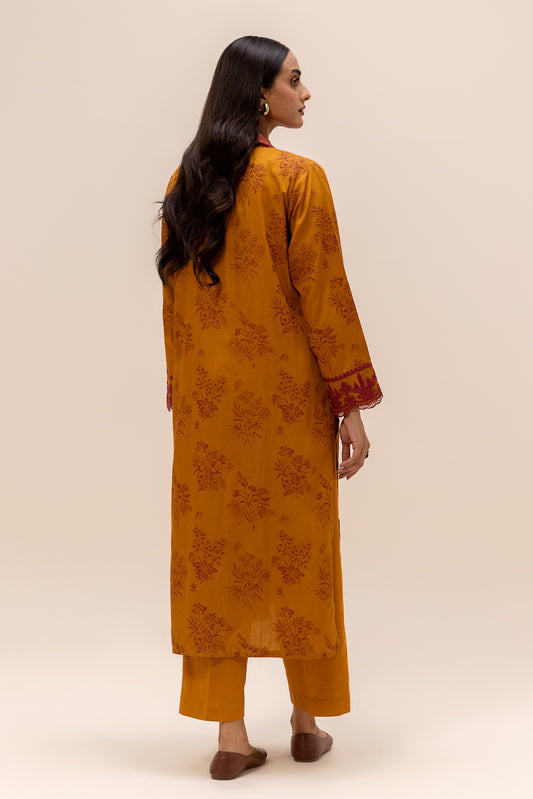 2 PIECE EMBROIDERED JACQUARD SUIT-GOLD FANTASY (UNSTITCHED)