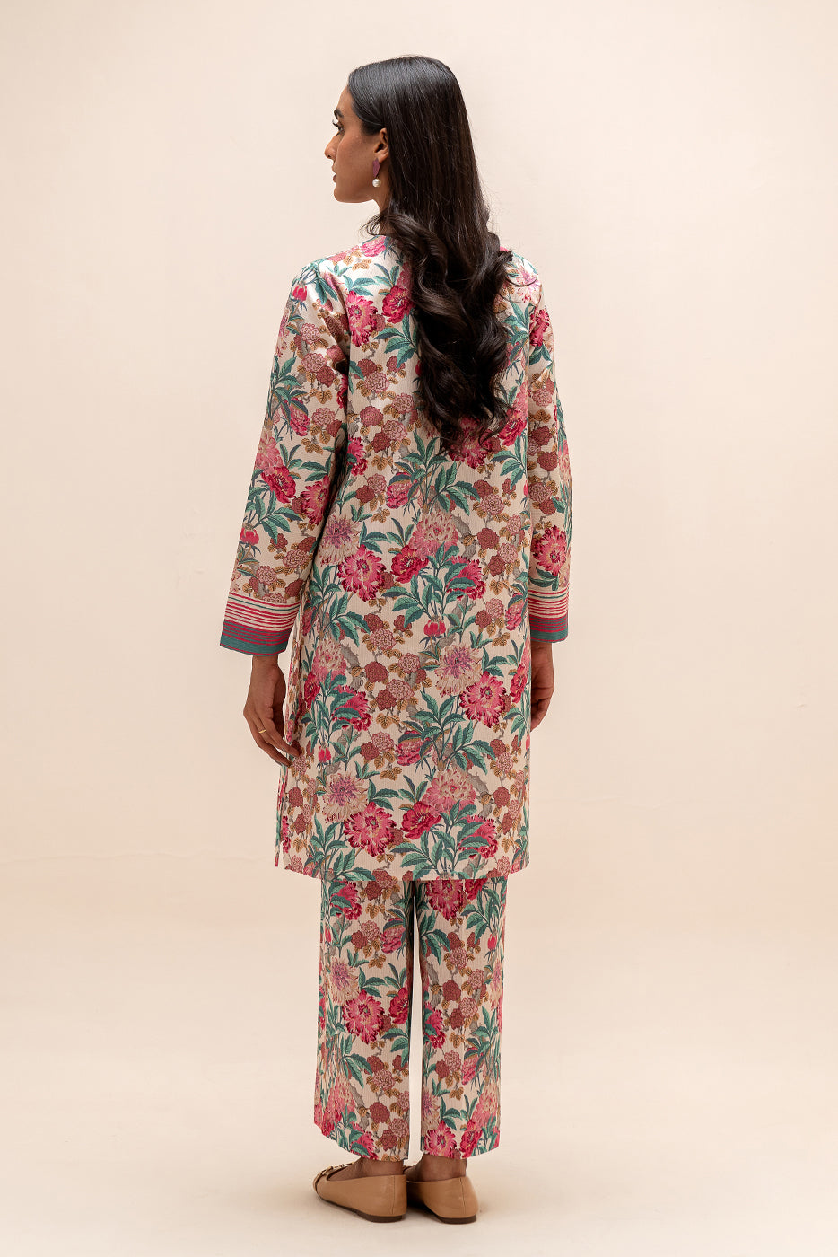 2 PIECE PRINTED LINEN SUIT-BLOSSOM TALE (UNSTITCHED)