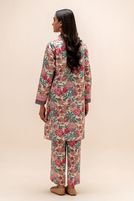 2 PIECE PRINTED LINEN SUIT-BLOSSOM TALE (UNSTITCHED)