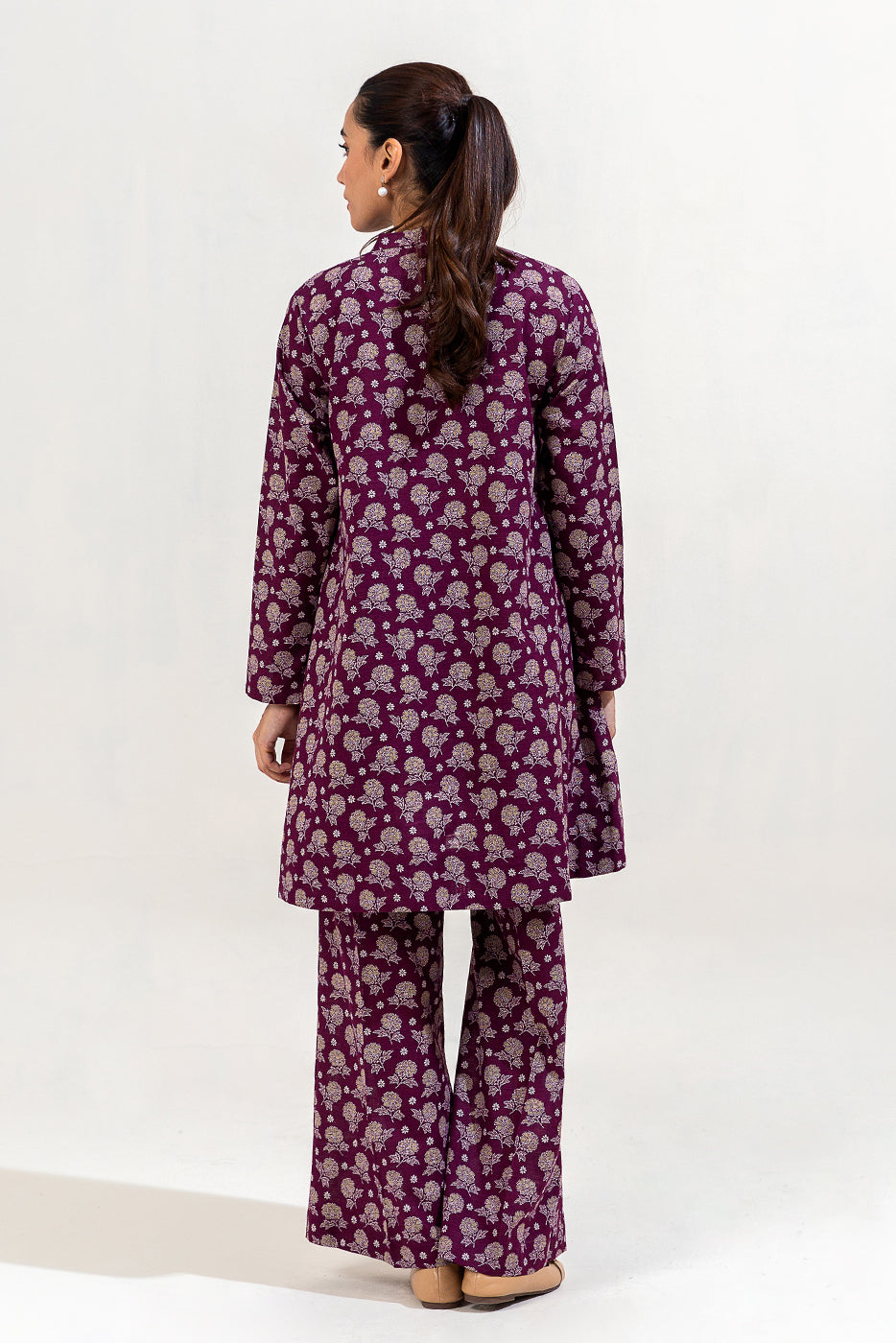 2 PIECE PRINTED KHADDAR SUIT-MULBERRY GRACE (UNSTITCHED)