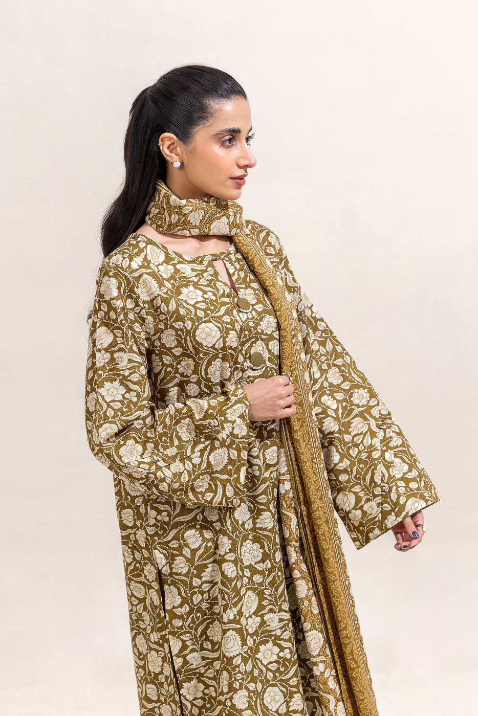 2 PIECE PRINTED KHADDAR SUIT-PESTO GLAZE (UNSTITCHED)