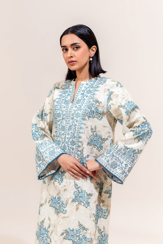 2 PIECE EMBROIDERED KHADDAR SUIT-CERULEAN BUNCH (UNSTITCHED)