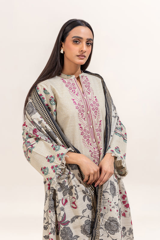 3 PIECE EMBROIDERED KHADDAR SUIT-DIVINE DREAMS (UNSTITCHED)