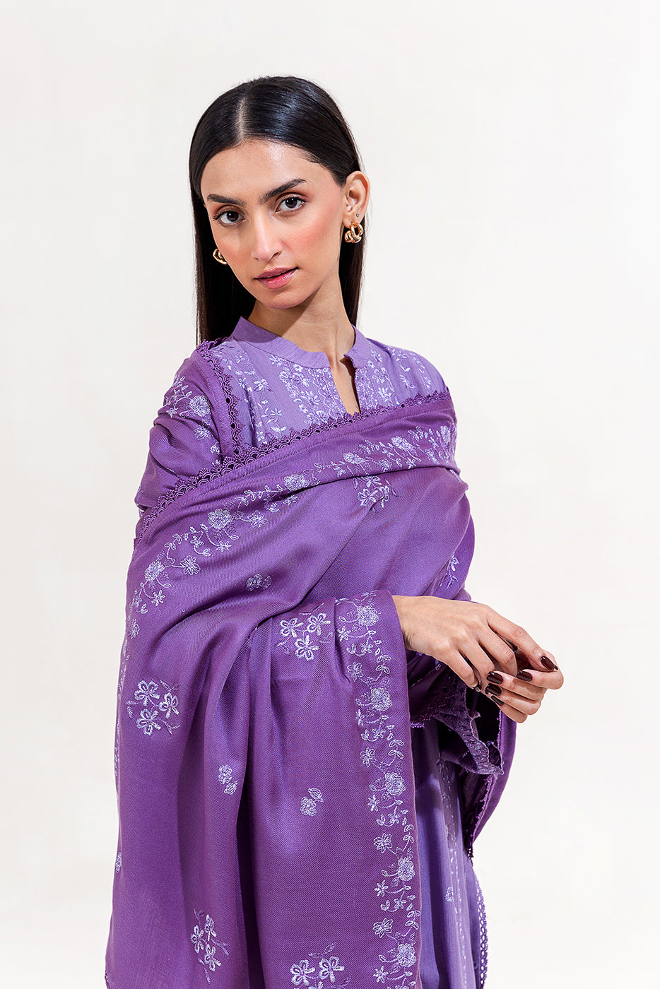 3 PIECE EMBROIDERED KHADDAR SUIT-AMETHYST TALE (UNSTITCHED)