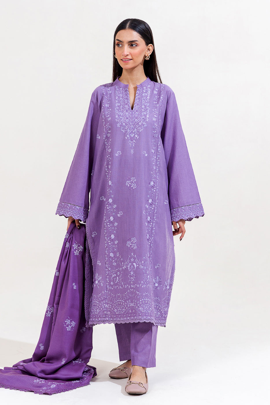 3 PIECE EMBROIDERED KHADDAR SUIT-AMETHYST TALE (UNSTITCHED)