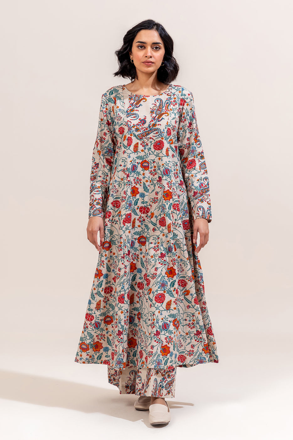 2 PIECE PRINTED KHADDAR SUIT-FLORA DEW (UNSTITCHED)