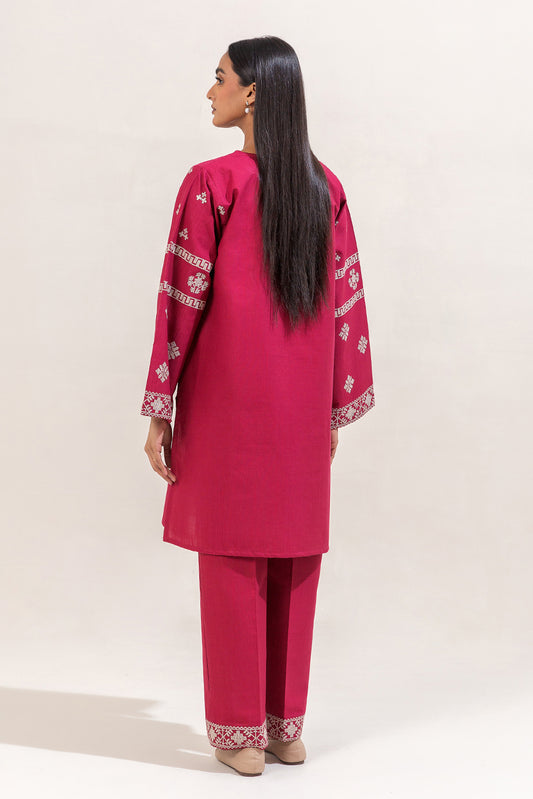 2 PIECE EMBROIDERED KHADDAR SUIT-SCARLET VERVE (UNSTITCHED)