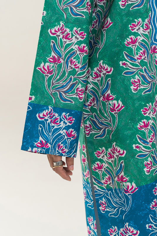 PRINTED COTTON VISCOSE SHIRT (PRET)