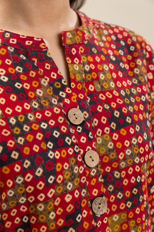 2 PIECE PRINTED KHADDAR SUIT (PRET)