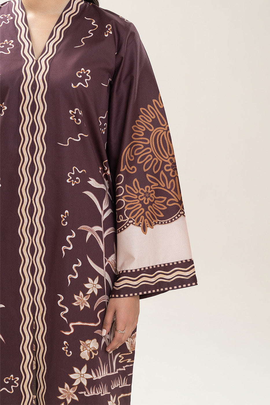 2 PIECE PRINTED COTTON VISCOSE SUIT (PRET)