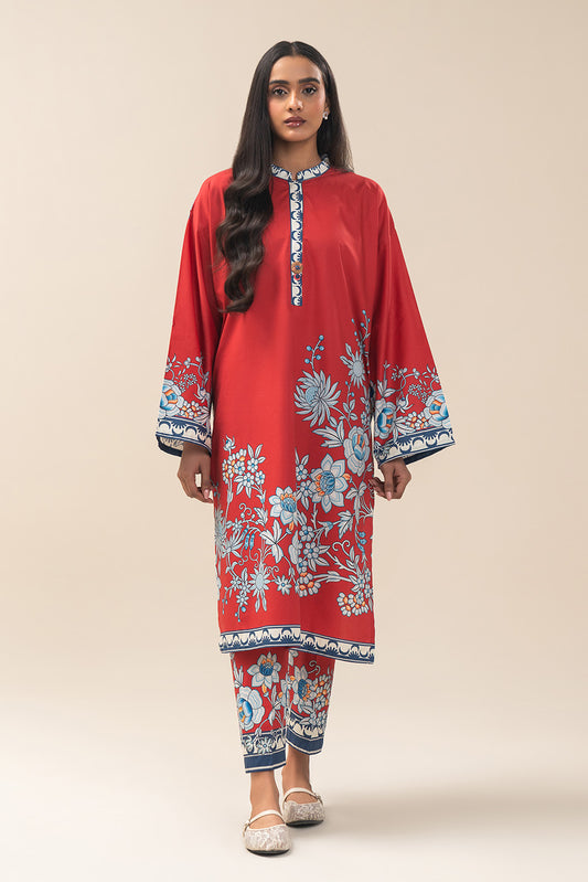 2 PIECE PRINTED COTTON VISCOSE SUIT (PRET)