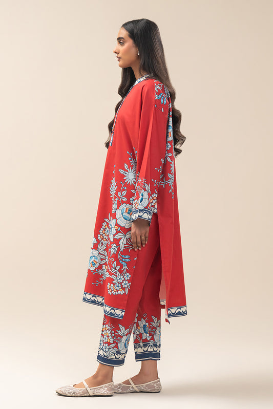 2 PIECE PRINTED COTTON VISCOSE SUIT (PRET)