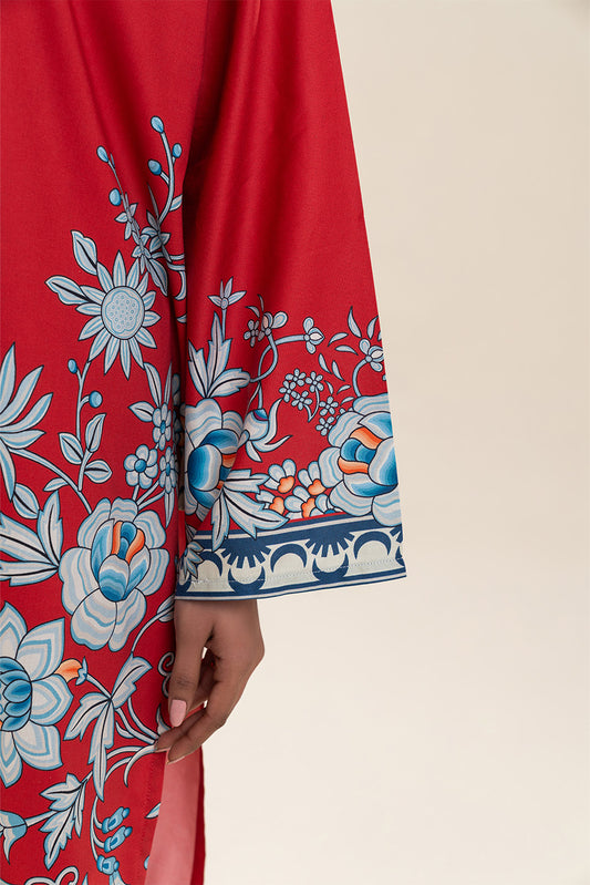 2 PIECE PRINTED COTTON VISCOSE SUIT (PRET)