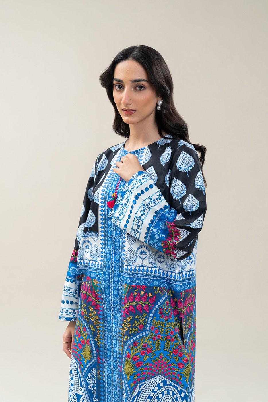 2 PIECE PRINTED COTTON VISCOSE SUIT (PRET)