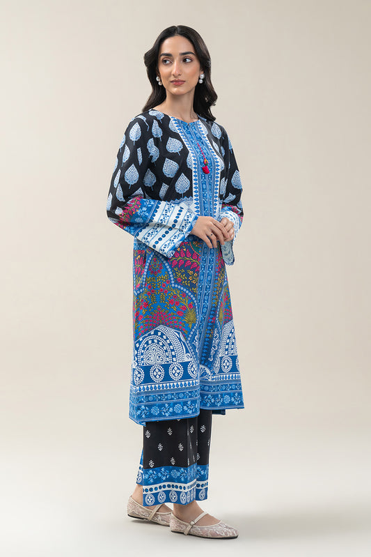 2 PIECE PRINTED COTTON VISCOSE SUIT (PRET)
