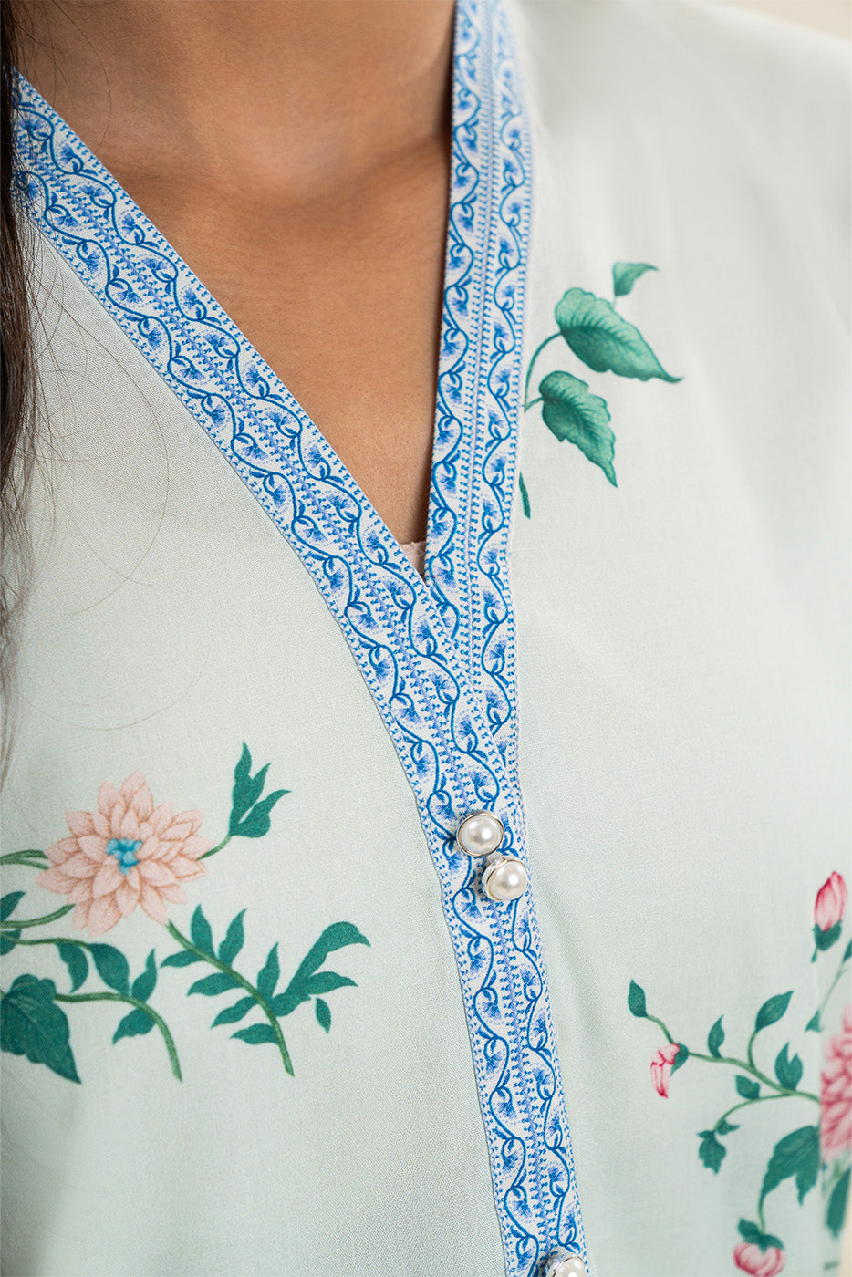 2 PIECE PRINTED COTTON VISCOSE SUIT (PRET)