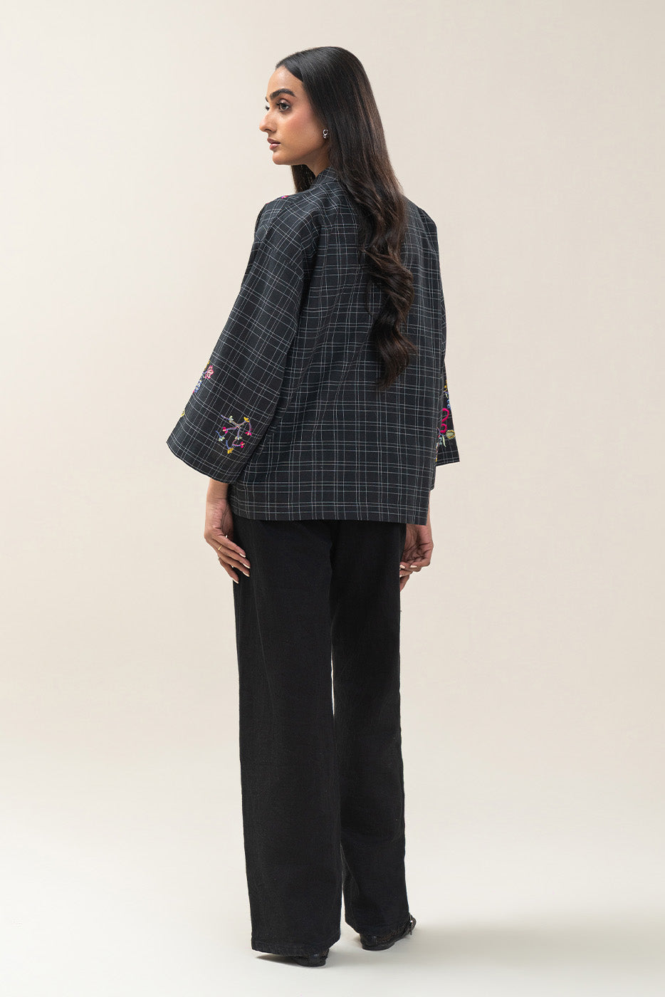 EMBROIDERED COTTON LINEN TOP (PRET)