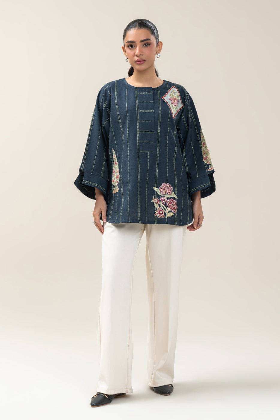 EMBROIDERED DOBBY TOP (PRET)