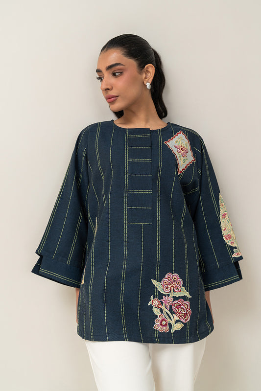 EMBROIDERED DOBBY TOP (PRET)