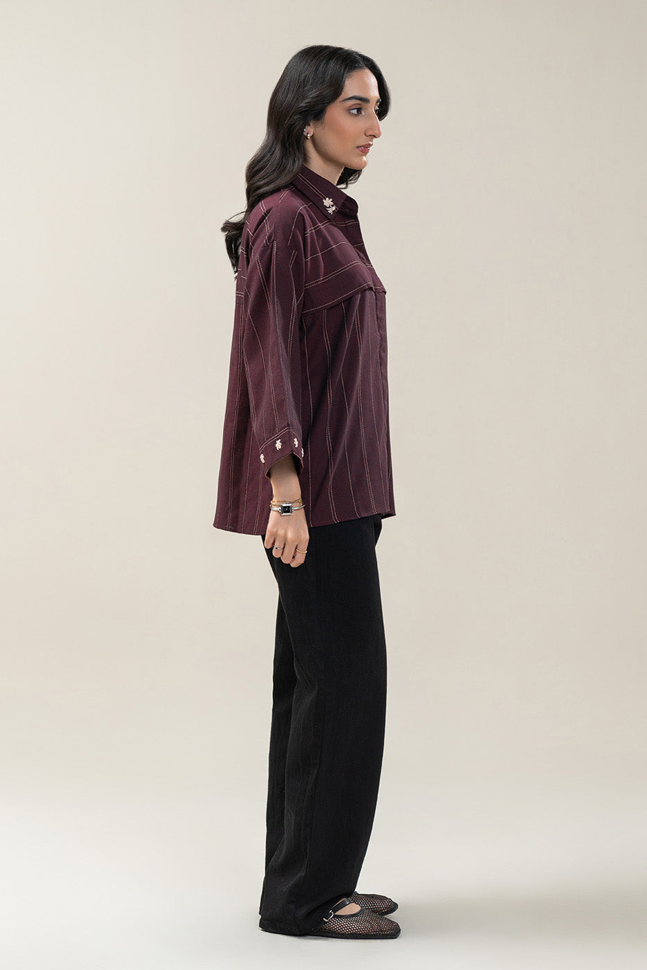 EMBROIDERED DOBBY TOP (PRET)