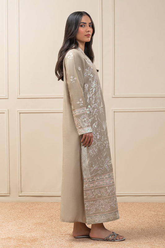 2 PIECE EMBROIDERED RAW SILK SUIT (LUXURY-PRET)