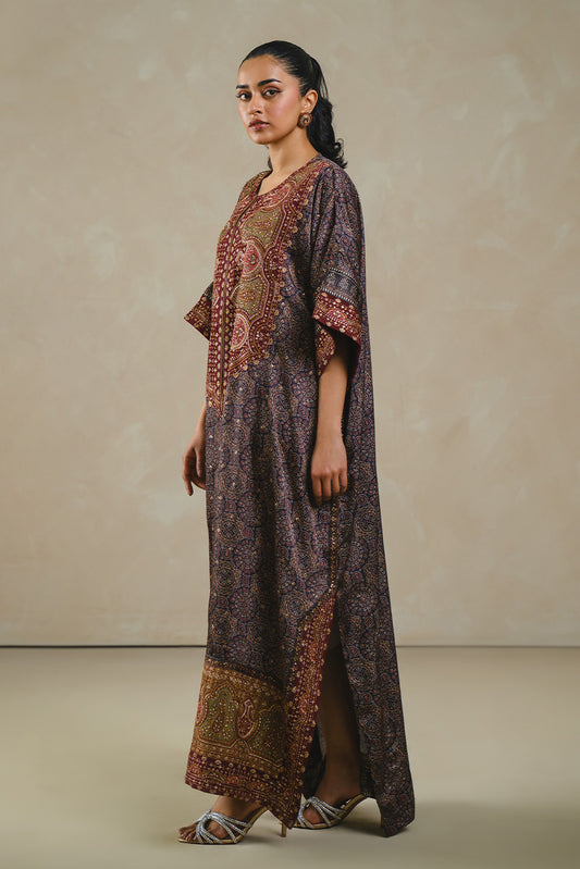 EMBROIDERED SHEMOZE SILK SHIRT (LUXURY PRET)