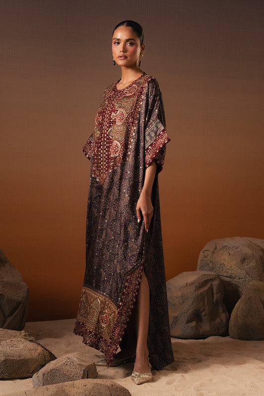 EMBROIDERED SHEMOZE SILK SHIRT (LUXURY PRET)