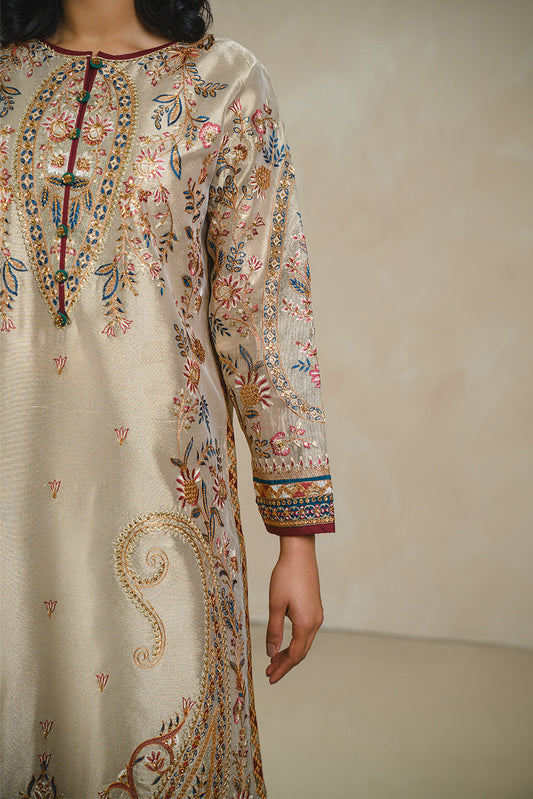 2 PIECE EMBROIDERED TISSUE SUIT (LUXURY PRET)