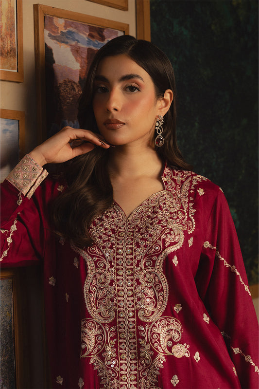 2 PIECE EMBROIDERED KHADDAR SHIRT (LUXURY-PRET)