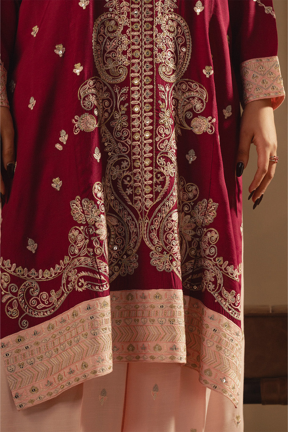 2 PIECE EMBROIDERED KHADDAR SHIRT (LUXURY-PRET)