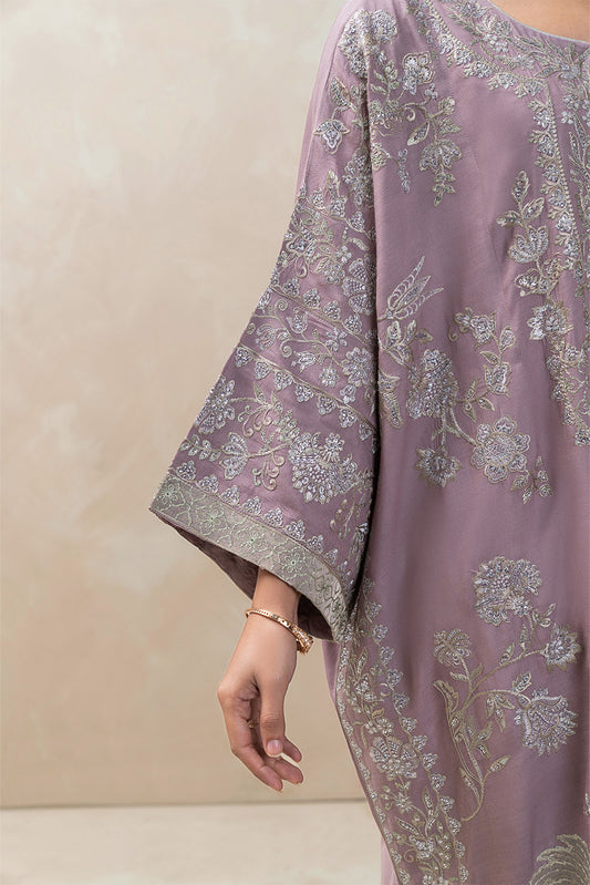 2 PIECE EMBROIDERED RAW SILK SUIT (LUXURY-PRET)