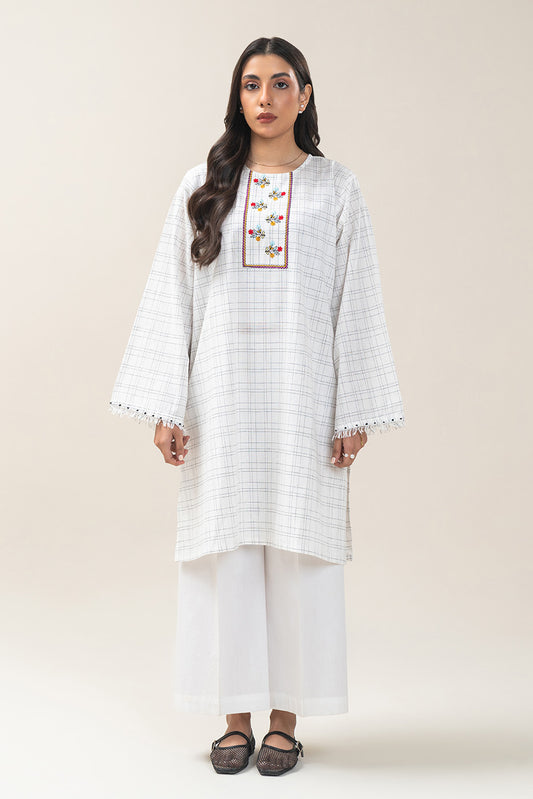 EMBROIDERED COTTON LINEN SHIRT (PRET)