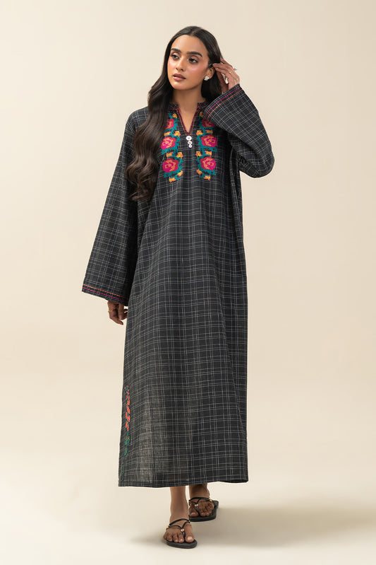 EMBROIDERED COTTON LINEN SHIRT (PRET)