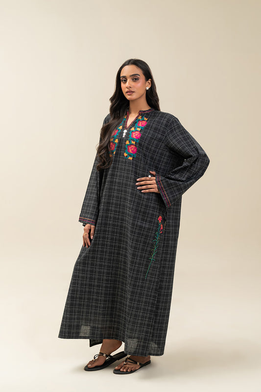 EMBROIDERED COTTON LINEN SHIRT (PRET)