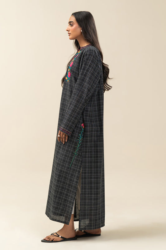 EMBROIDERED COTTON LINEN SHIRT (PRET)