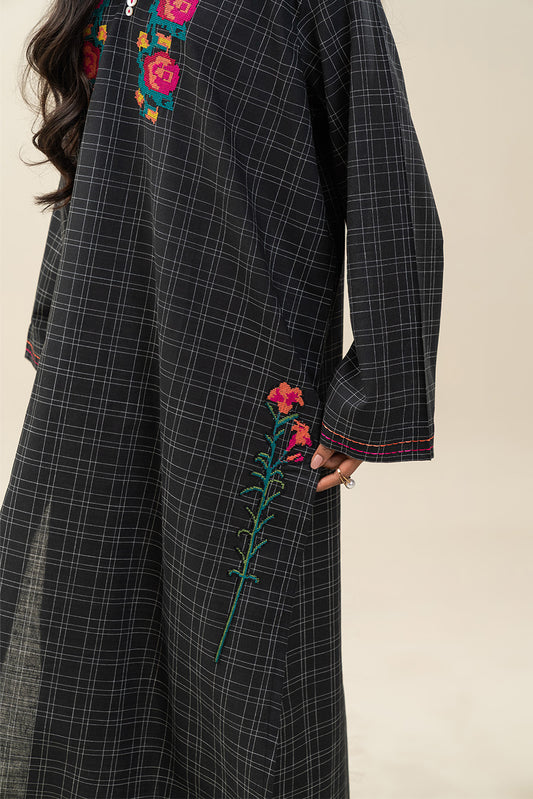 EMBROIDERED COTTON LINEN SHIRT (PRET)