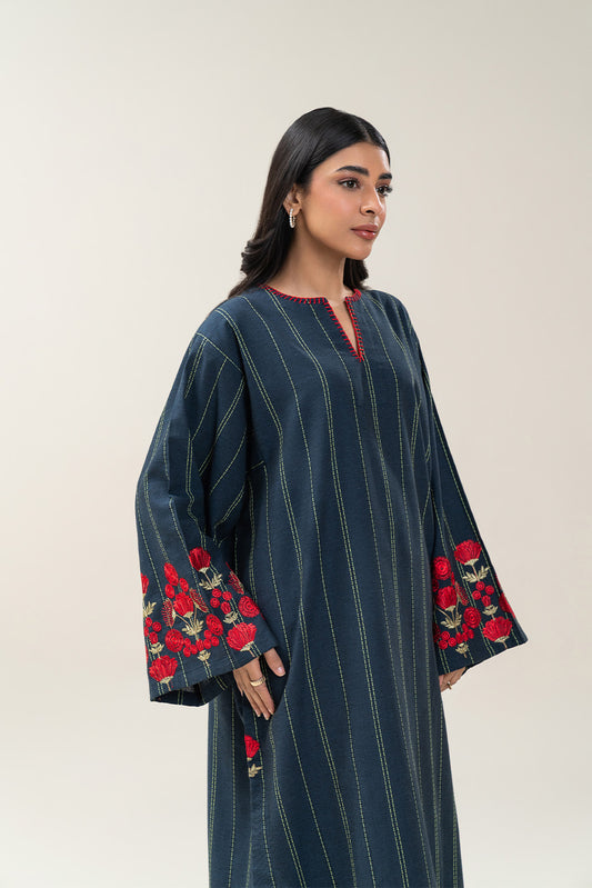 EMBROIDERED DOBBY SHIRT (PRET)