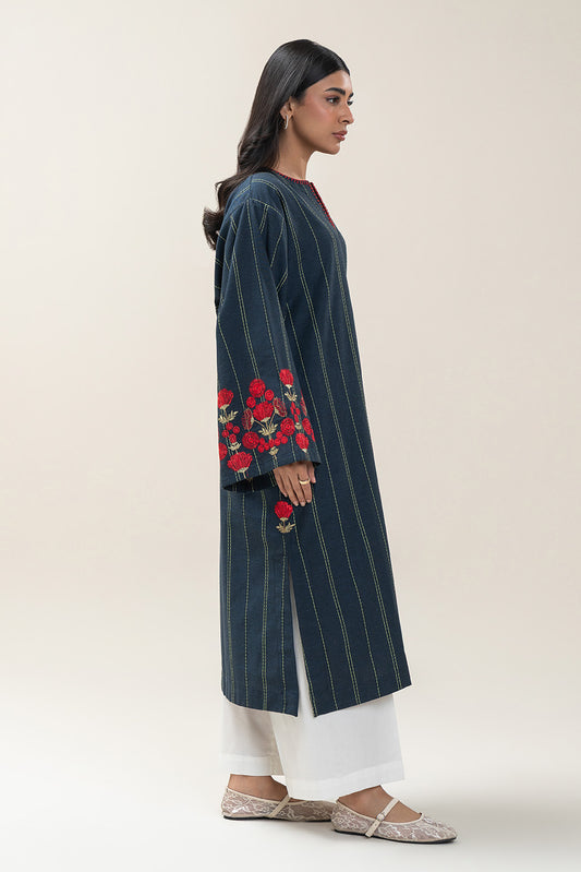 EMBROIDERED DOBBY SHIRT (PRET)