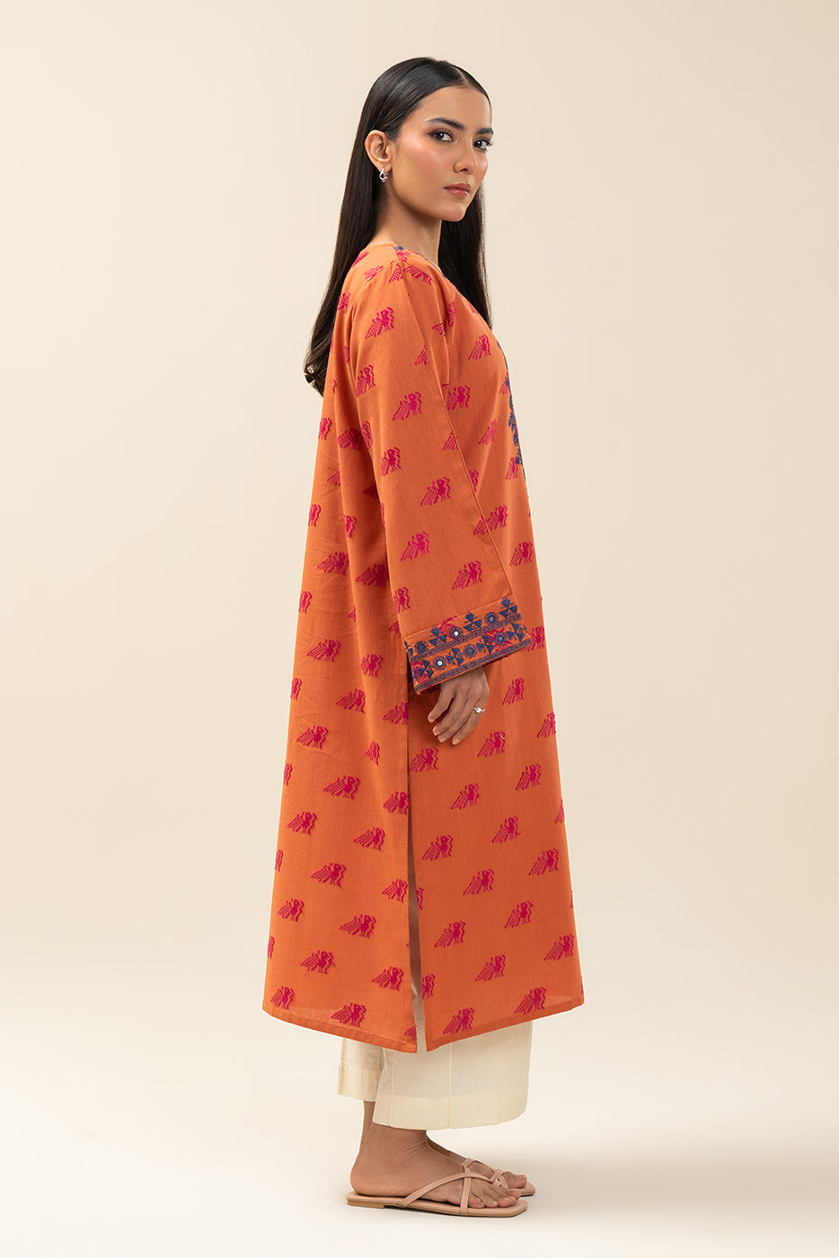 EMBROIDERED  REVERSE JACQUARD SHIRT (PRET)