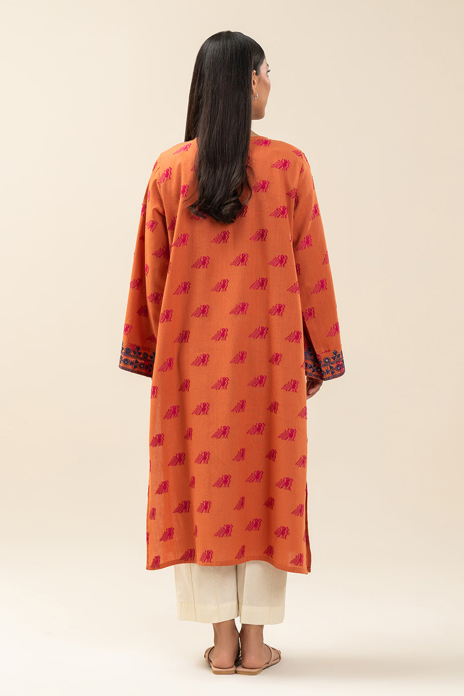 EMBROIDERED  REVERSE JACQUARD SHIRT (PRET)