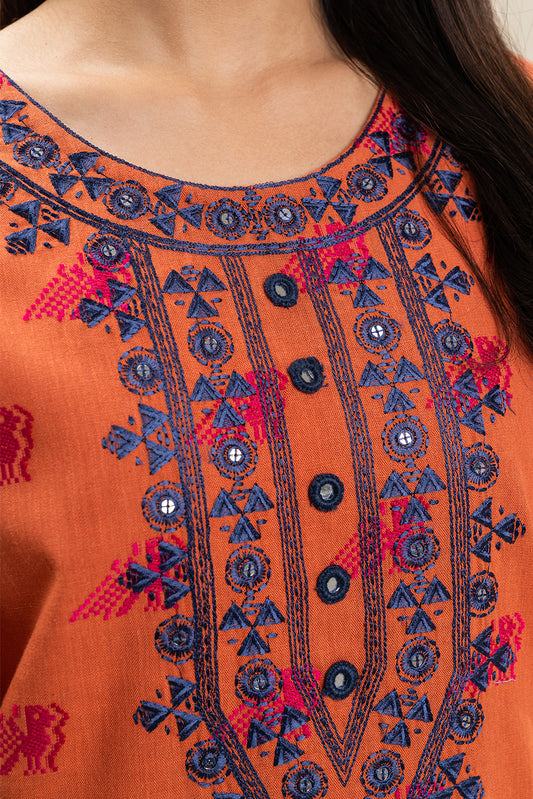 EMBROIDERED  REVERSE JACQUARD SHIRT (PRET)