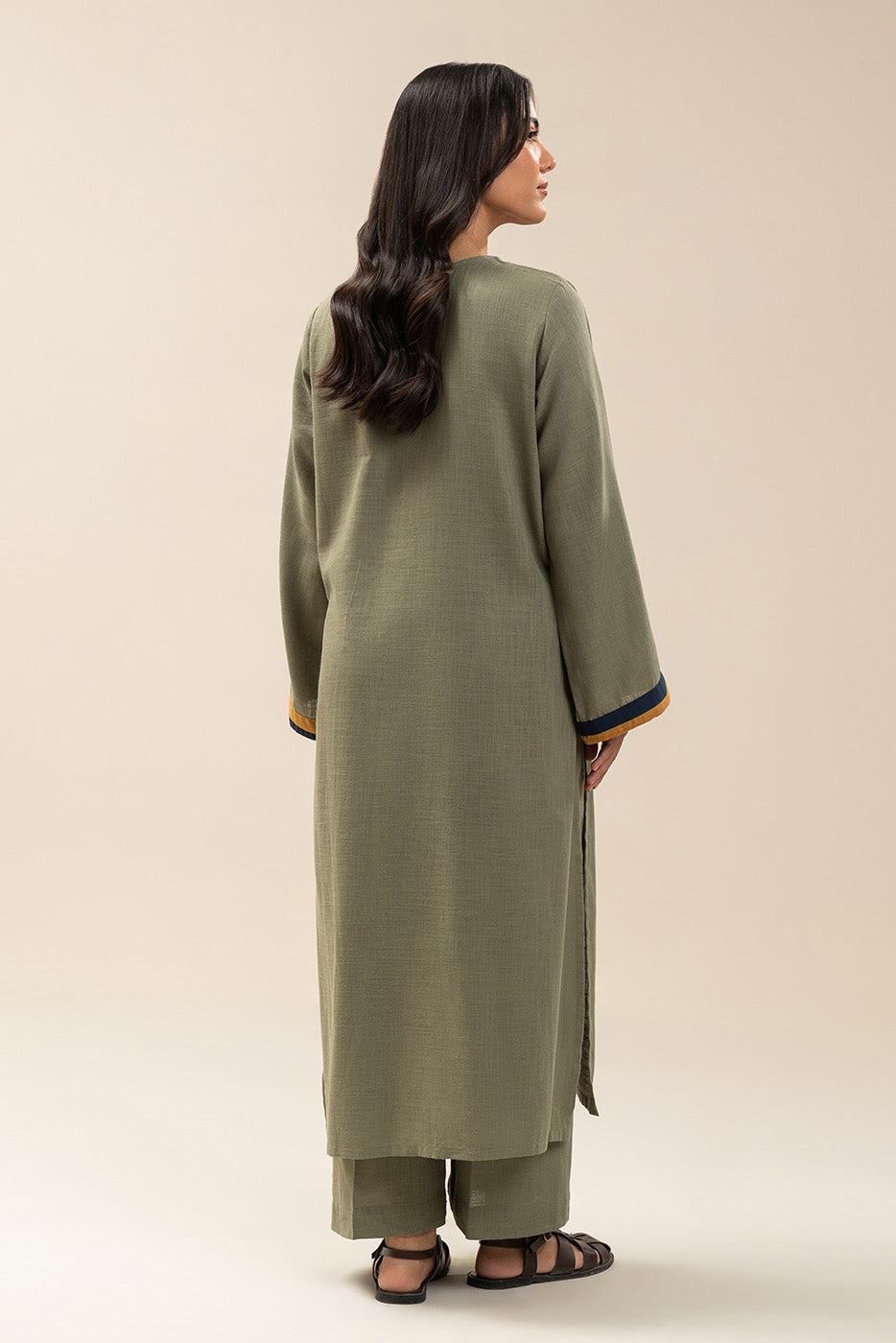 2 PIECE EMBROIDERED TWILL SUIT (PRET)