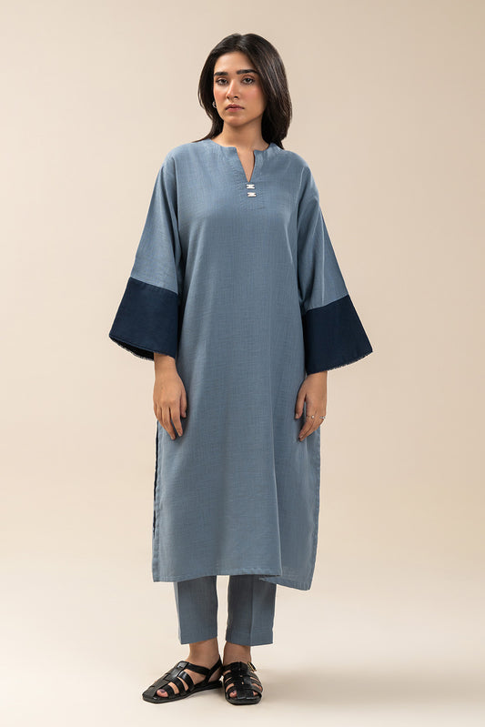 2 PIECE EMBROIDERED TWILL SUIT (PRET)