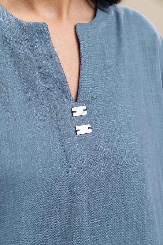2 PIECE EMBROIDERED TWILL SUIT (PRET)